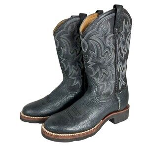 Ariat Women's 17605 Cobalt XR Round Toe Western Boots  Size 8.5  Black Leather
